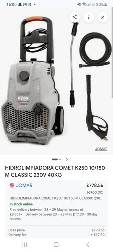 Comet k250 pressure - comet,